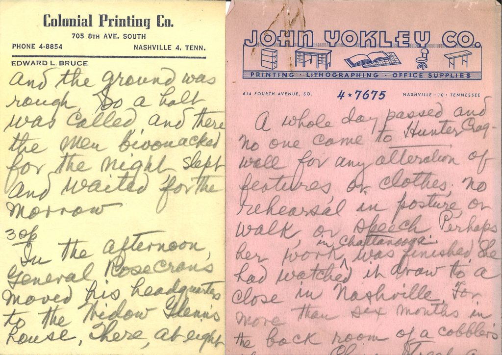 Color image. Handwritten notes by Alfred Leland Crabb