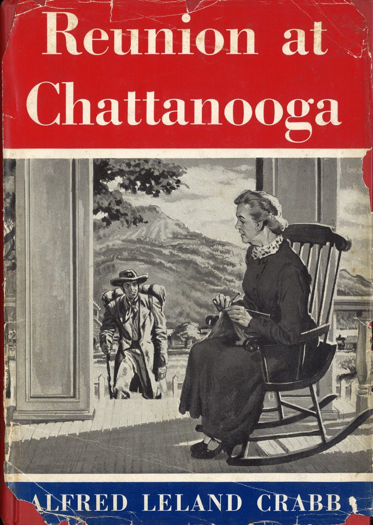 Color image. Front cover for "Reunion at Chattanooga" by Alfred Leland Crabb