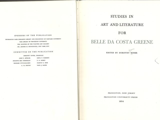 Studies in Art and Literature for Belle da Costa Greene