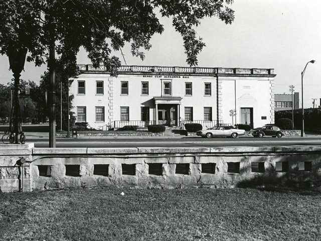 Henry Clay Alexander Hall, as seen from Centennial Park