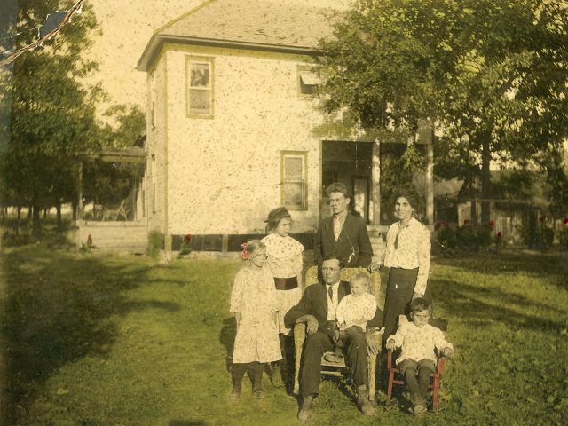 [William T. Ward at Home with His Wife Estelle Chisholm Ward and Children]