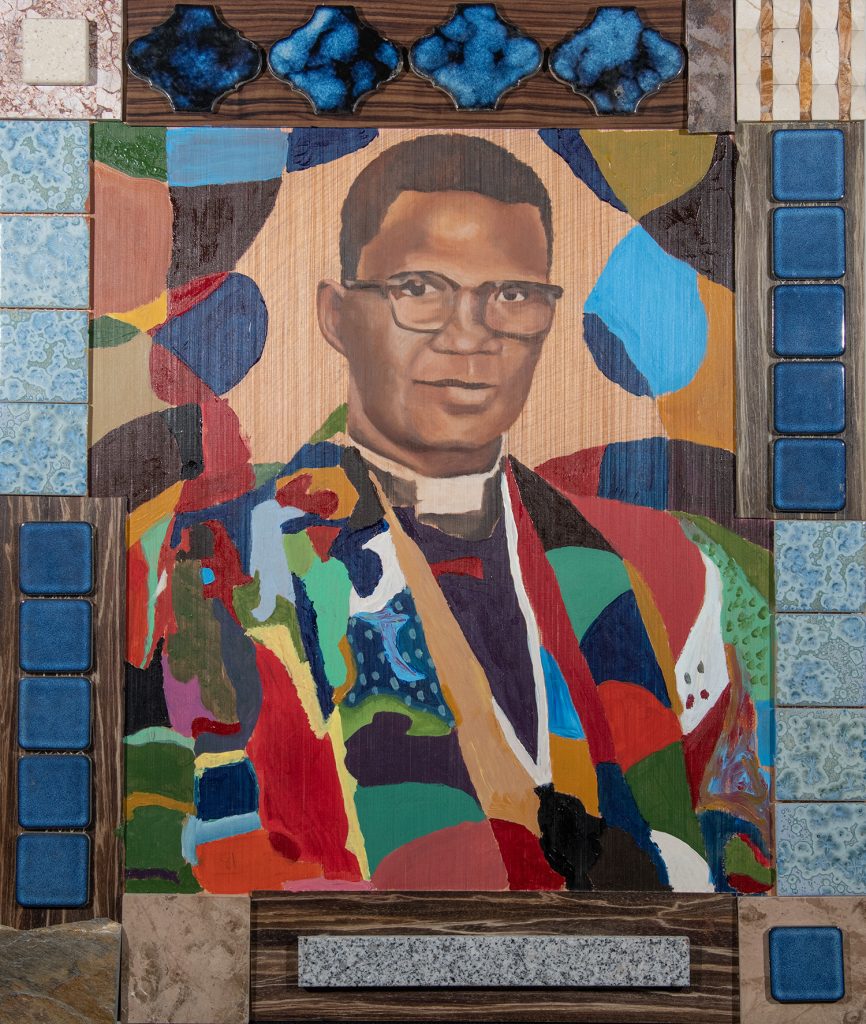 Color portrait of Bishop Johnson by Dayo Johnson and community members