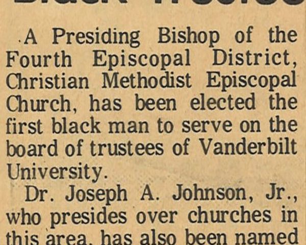 “Vanderbilt Picks 1st Black Trustee”