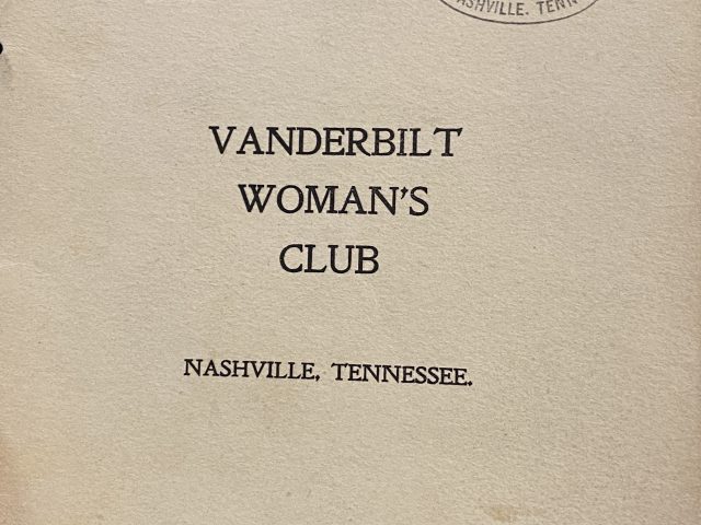 Vanderbilt Woman’s Club 5th Yearbook