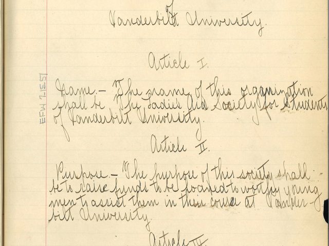 [Vanderbilt Aid Society Minutes 1894-1911]