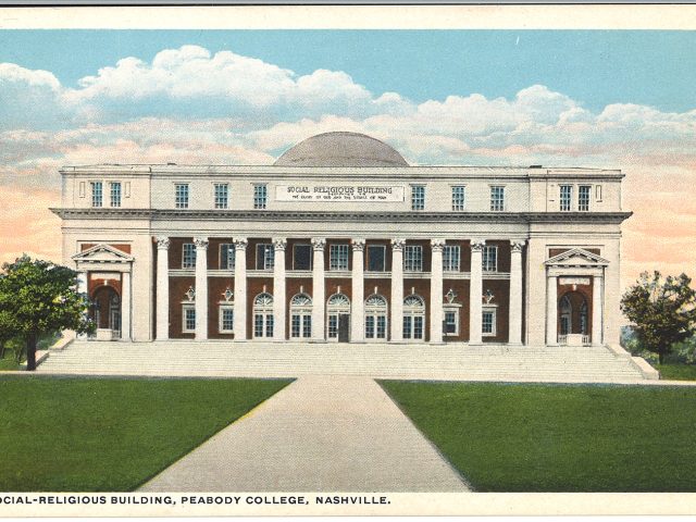 [Postcard of the Social-Religious Building, Peabody College] 