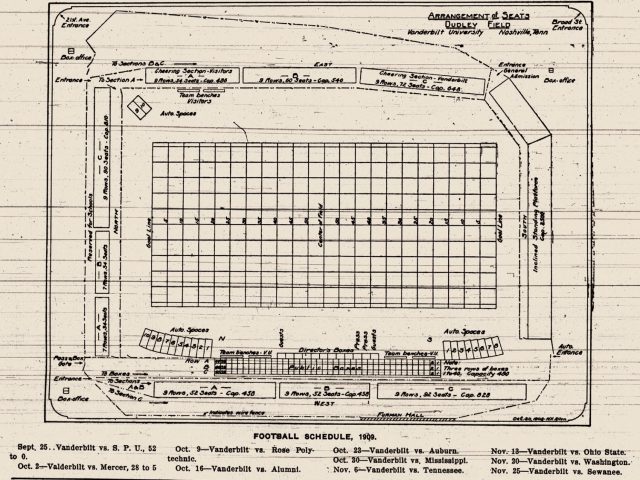 [The Hustler with Sketch of Field and 1909 Football Schedule]