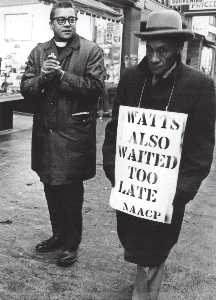 [James M. Lawson and NAACP Protester at the Sanitation Workers’ Strike]