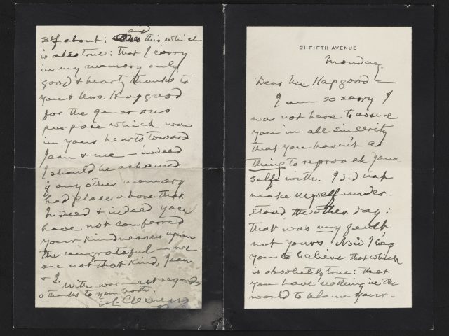 [Letter from Mark Twain to Norman Hapgood]