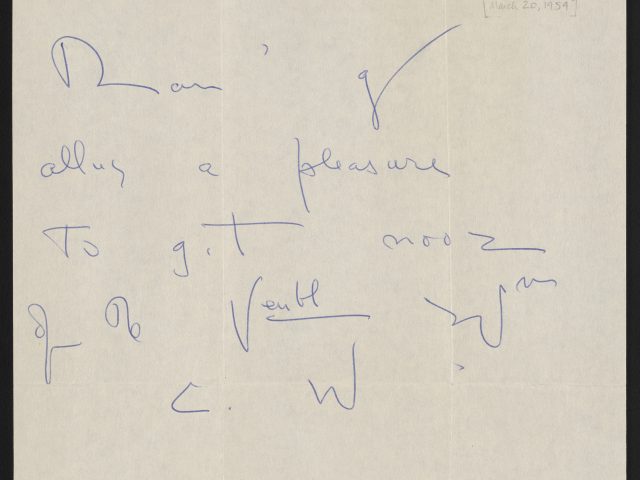 [Note from Ezra Pound to David McDowell]