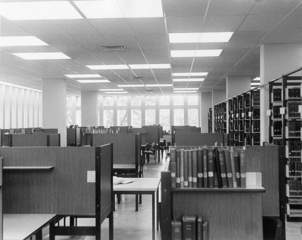 [Study Carrels and Stacks in the Central Library]