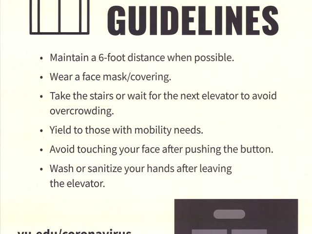 Vinyl elevator safety poster