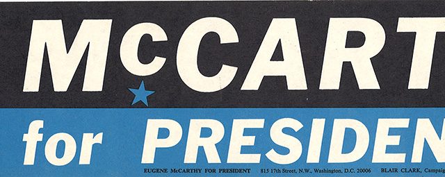 McCarthy for President ‘68 (Bumper Sticker)