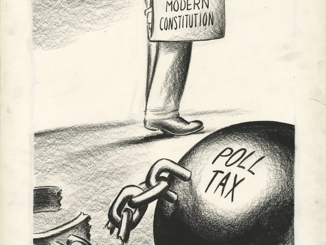 [Cartoon about abolishment of the Poll Tax in Tennessee]