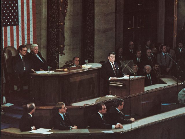 [Reagan in a Joint Session of the U.S. Congress, State of the Union Address]