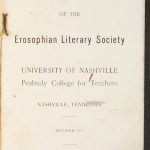 Constitution and By-Laws of the Erosophian Literary Society