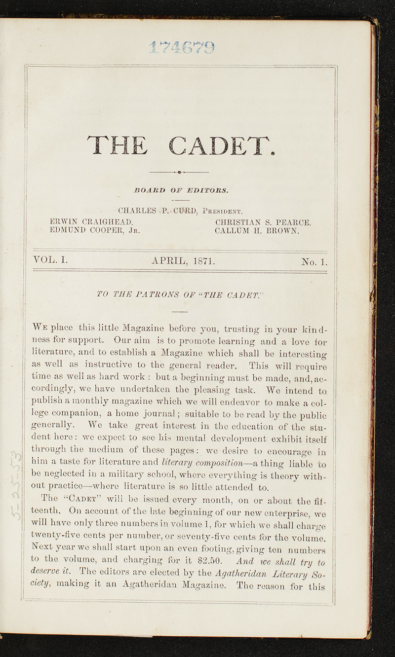 The Cadet Volume 1